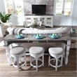 Magnolia Manor White 4 Piece Console Set (1-Console 3-Stools)