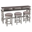 Magnolia Manor White 4 Piece Console Set (1-Console 3-Stools)