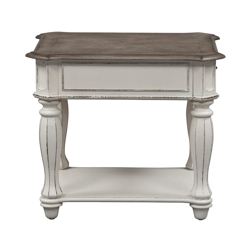 Magnolia Manor White 3 Piece Set (1-Cocktail 2-End Tables)