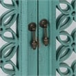Kensington Blue 4 Door Accent Cabinet