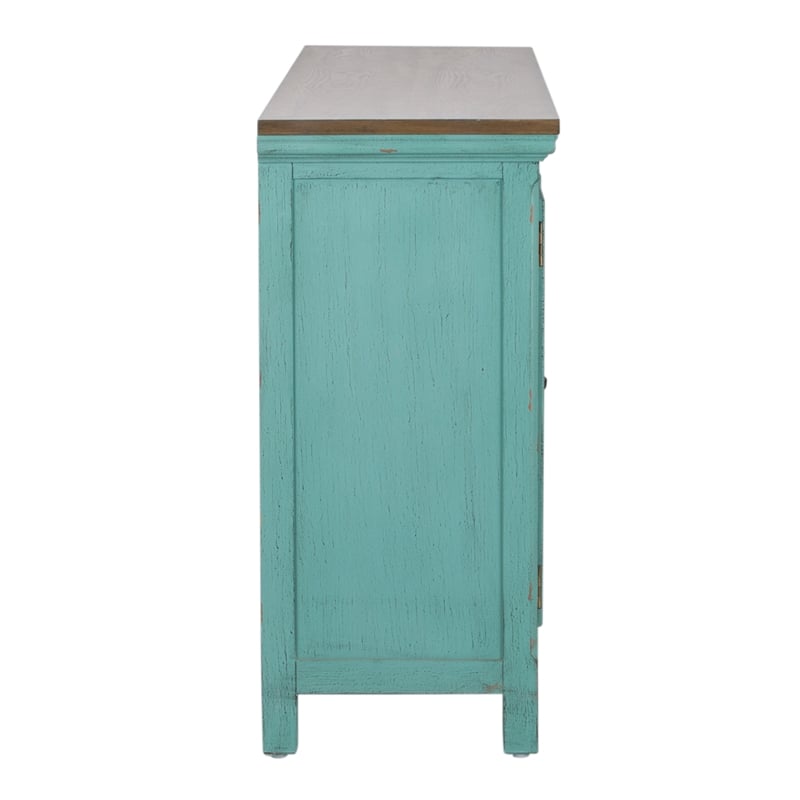 Kensington Blue 4 Door Accent Cabinet