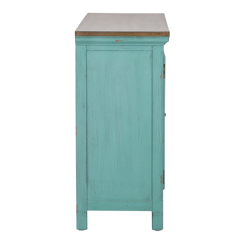 Kensington Blue 3 Door Accent Cabinet