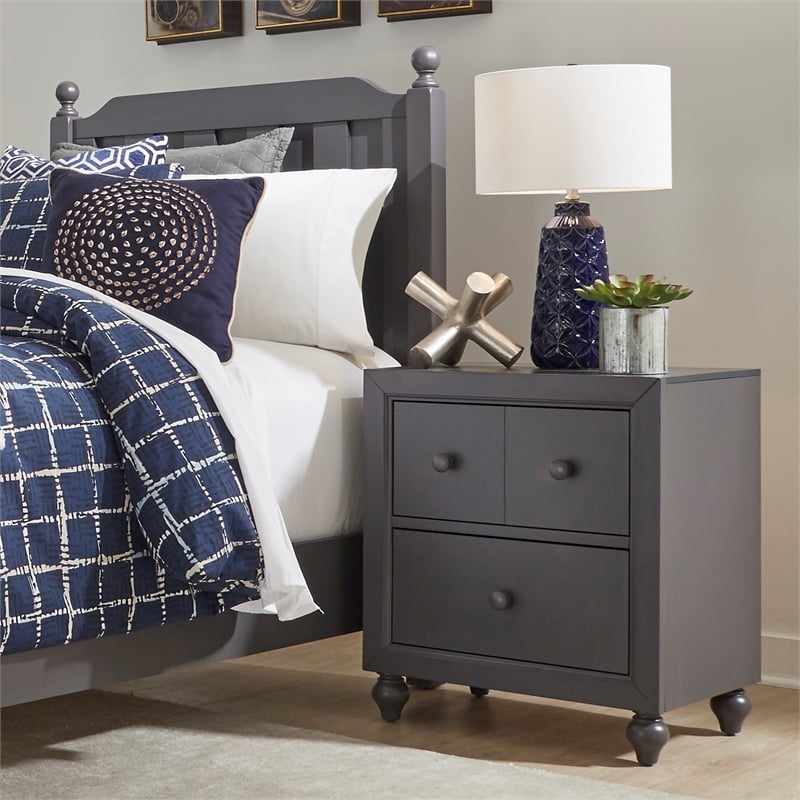 Cottage View Dark Gray Night Stand