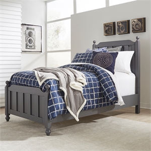 Cottage View Dark Gray Twin Panel Bed