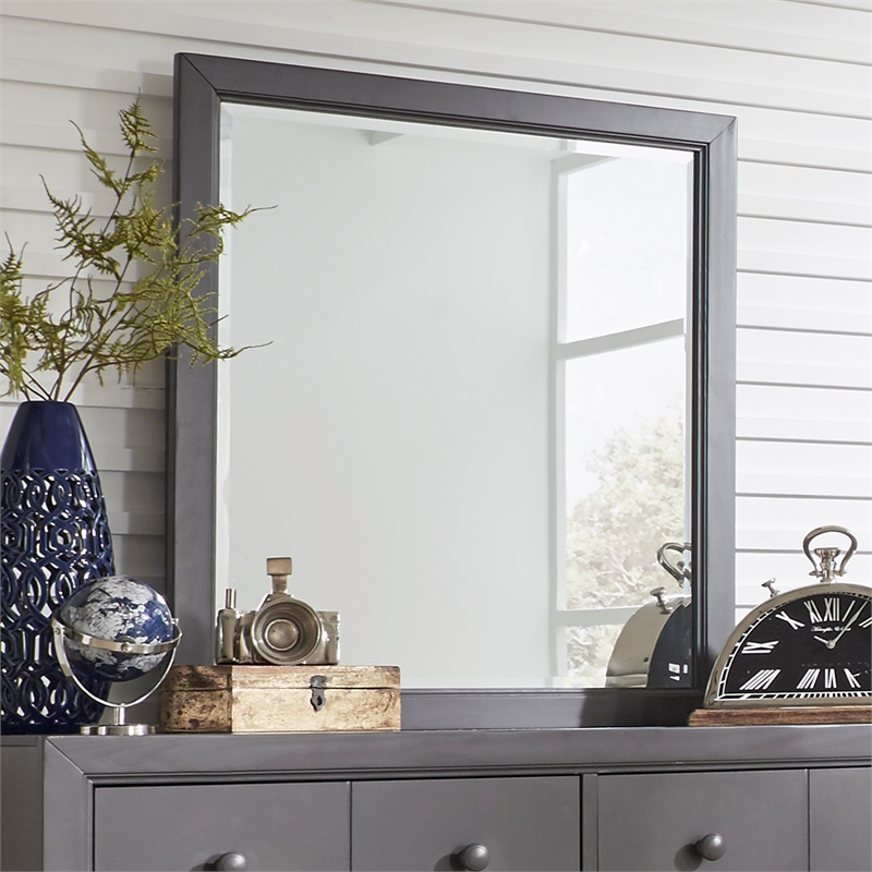 Cottage View Dark Gray Dresser & Mirror