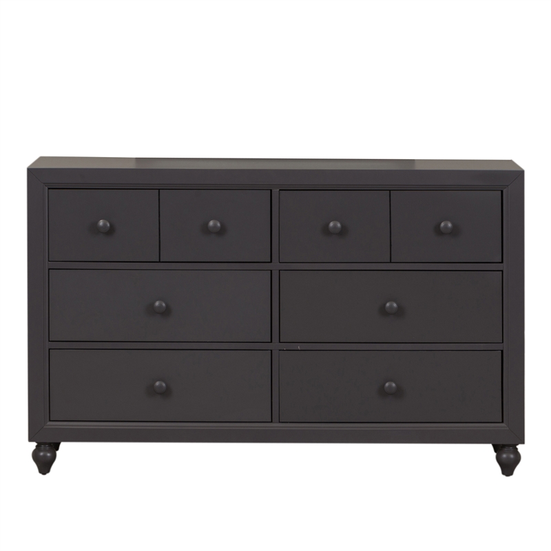 Cottage View Dark Gray Dresser & Mirror