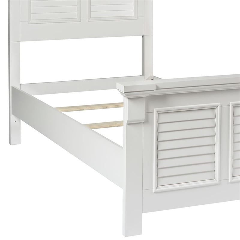 Liberty Furniture Full Panel Bed in Oyster White Finish with Gray Specs