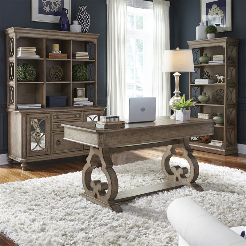 Simply Elegant Multi 3 Piece Desk & Hutch Set