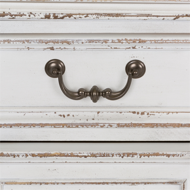 Magnolia Manor White Credenza & Hutch