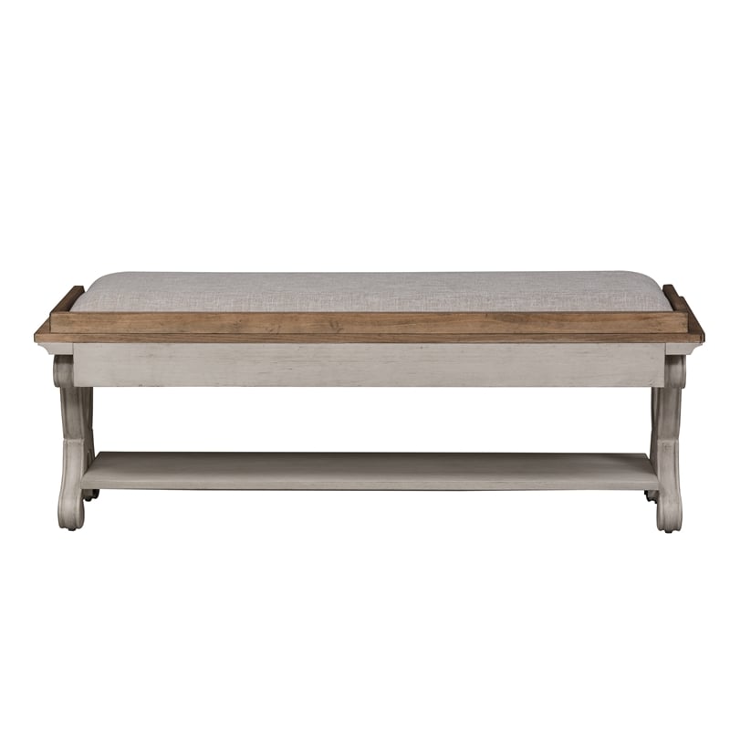 Farmhouse Reimagined White Bed Bench