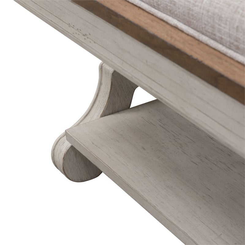 Farmhouse Reimagined White Bed Bench