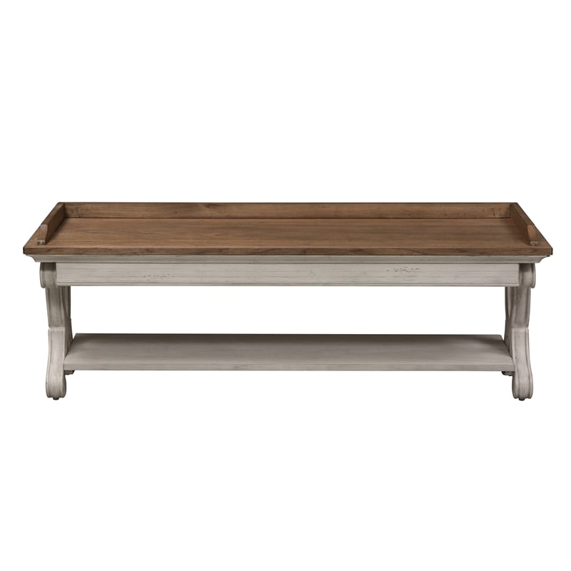 Farmhouse Reimagined White Bed Bench