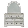 Magnolia Manor White Dresser & Mirror