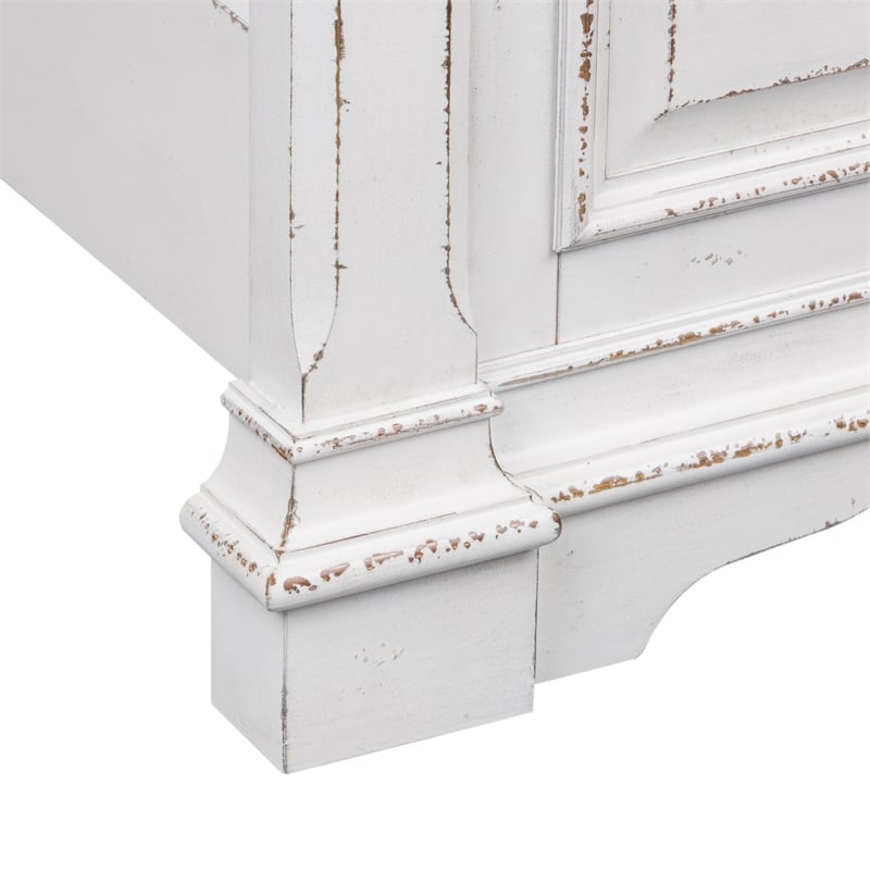 Abbey Park White Queen Panel Bed
