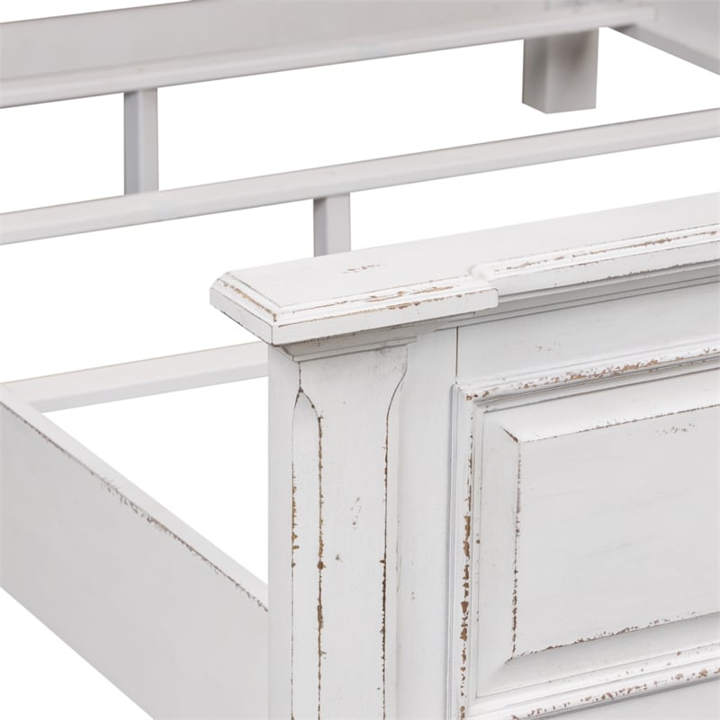 Abbey Park White Queen Panel Bed