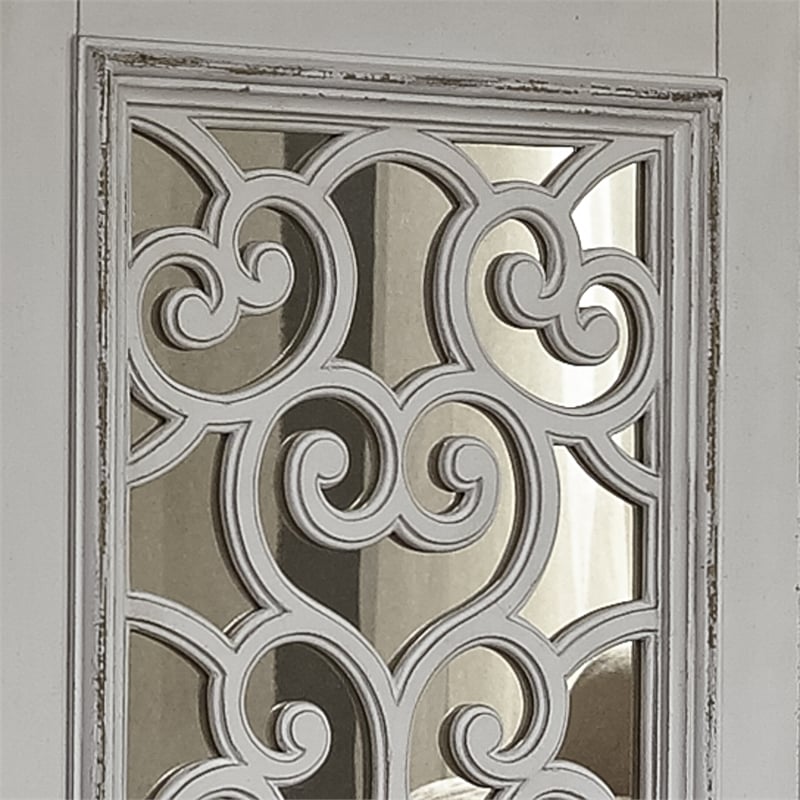 Abbey Park White Mirrored Door Chest