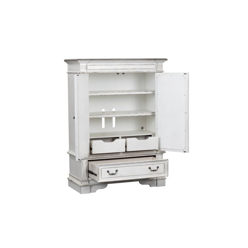 Abbey Park White Mirrored Door Chest