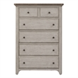 Farmhouse Reimagined White 5 Drawer Chest