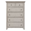 Farmhouse Reimagined White 5 Drawer Chest
