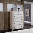 Farmhouse Reimagined White 5 Drawer Chest