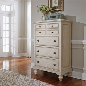 high country white 5 drawer chest