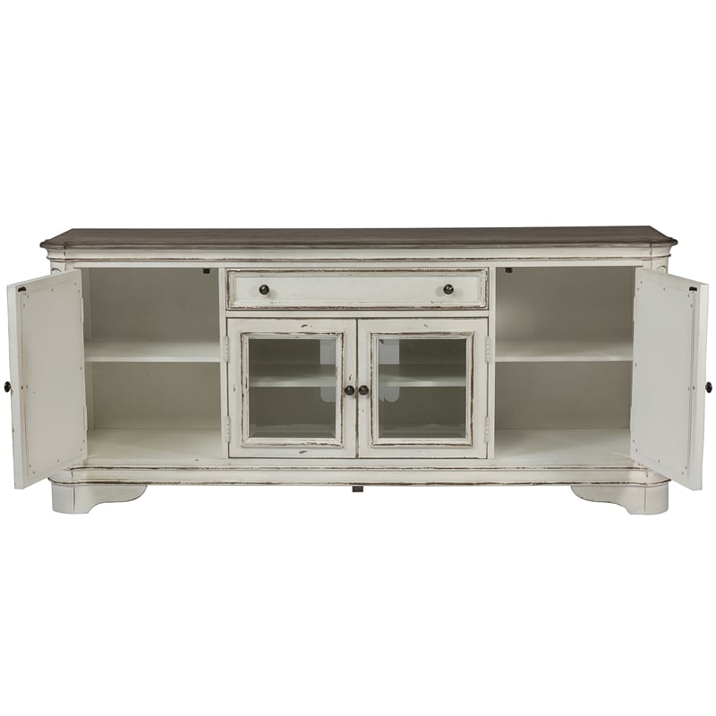 Magnolia Manor White Entertainment TV Stand