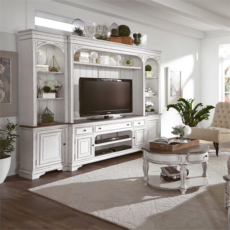 Magnolia Manor White Entertainment TV Stand