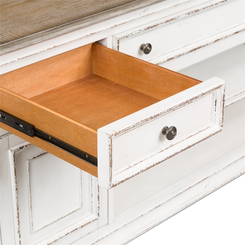Magnolia Manor White Entertainment TV Stand