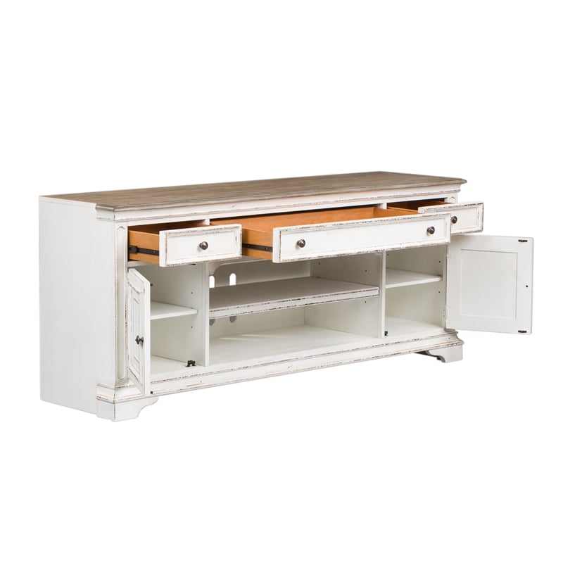 Magnolia Manor White Entertainment TV Stand