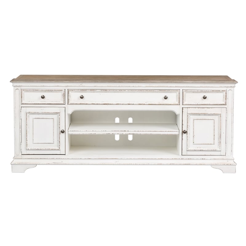 Magnolia Manor White Entertainment TV Stand
