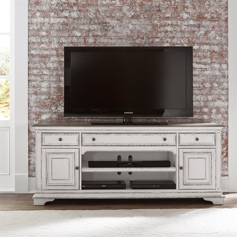 Magnolia Manor White Entertainment TV Stand