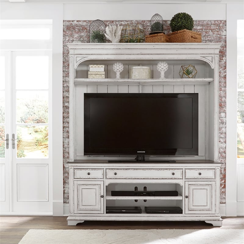Magnolia Manor White Entertainment TV Stand
