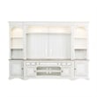 Magnolia Manor White Entertainment Center with Piers