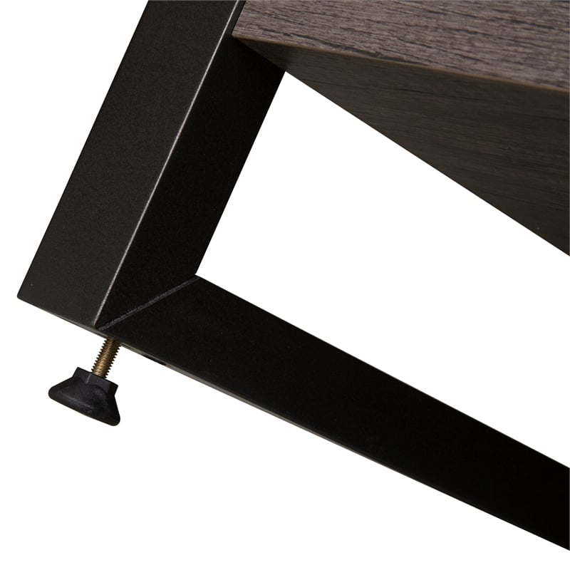 Tanners Creek Melamine Entertainment Center w Piers - Gray