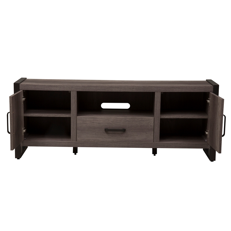 Tanners Creek Medium Gray Opt Entertainment Center w Piers