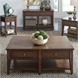 3 Piece Coffee Table and Set of 2 End Table in Oak