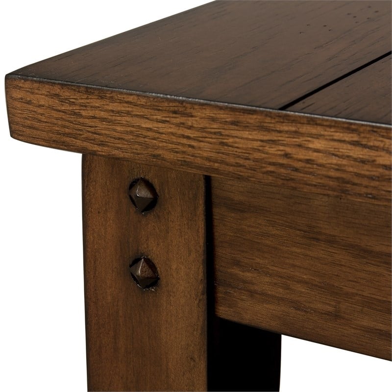 2 Piece Coffee Table and Tier Side Table Set in Oak