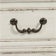 2 Piece Vinage Distressed Armoire and Dresser Mirror Set in White