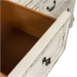 2 Piece Vinage Distressed Armoire and Dresser Mirror Set in White