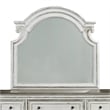 2 Piece Vinage Distressed Armoire and Dresser Mirror Set in White