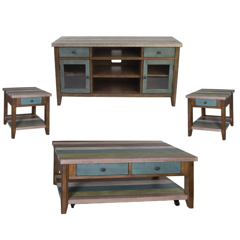 4 Piece Living Room Set Coffee Table Tv Stand And Of 2 End