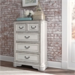 3 Piece Rustic Farmhouse Set with Dresser with Chest and Nightstand