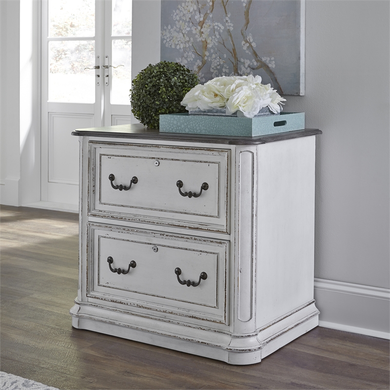 Liberty Furniture Magnolia Manor 5 Piece Home Office Set in White