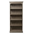3 Piece Office Set of Credenza with Hutch and Desk in Washed Gray