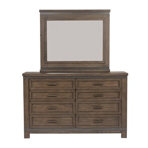 Thornwood Hills Dark Gray Dresser & Mirror