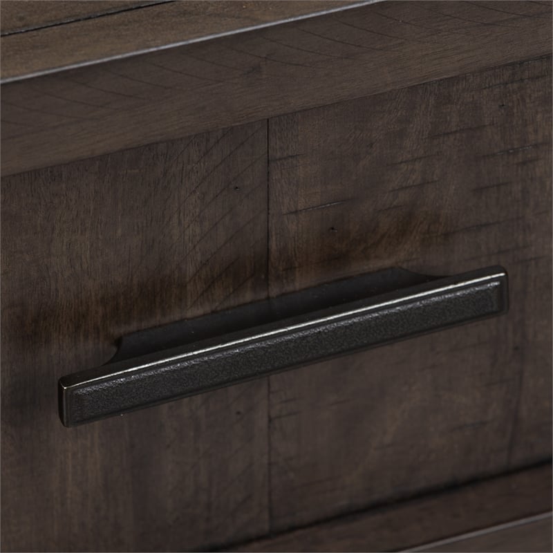 Thornwood Hills Dark Gray King Bookcase Bed
