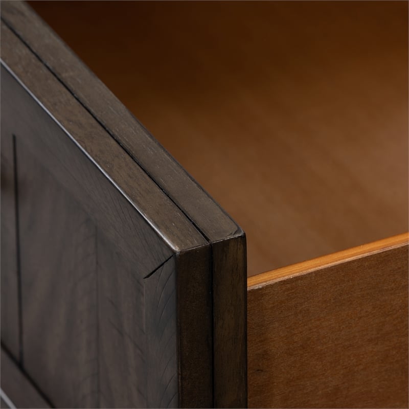 Thornwood Hills Dark Gray King Bookcase Bed