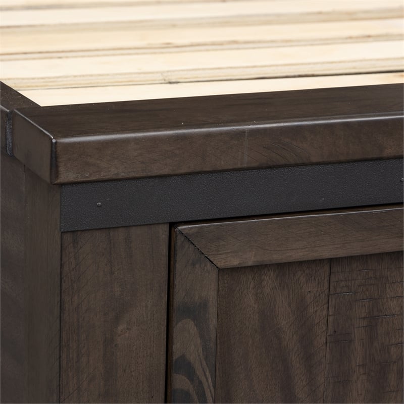 Thornwood Hills Dark Gray King Bookcase Bed