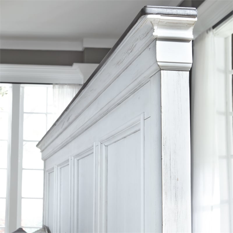 Liberty Furniture Allyson Park King Panel Bed - White & Gray