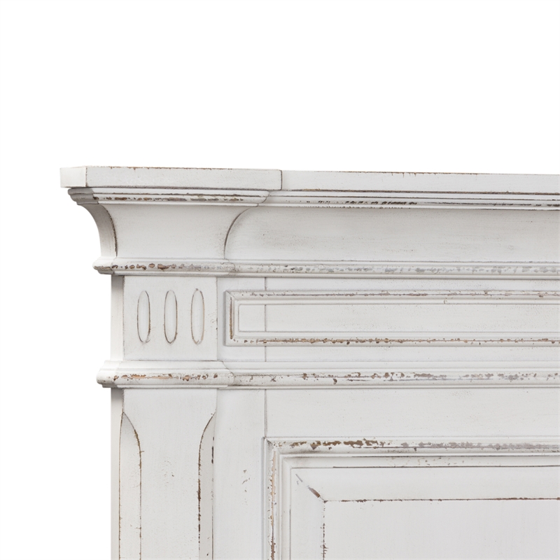 Abbey Park White King Panel Bed